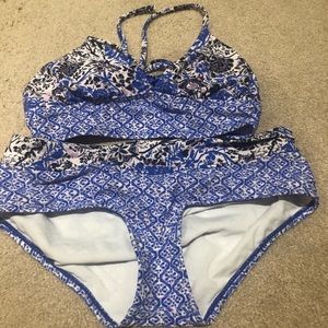 Athleta blue and lavender bikini